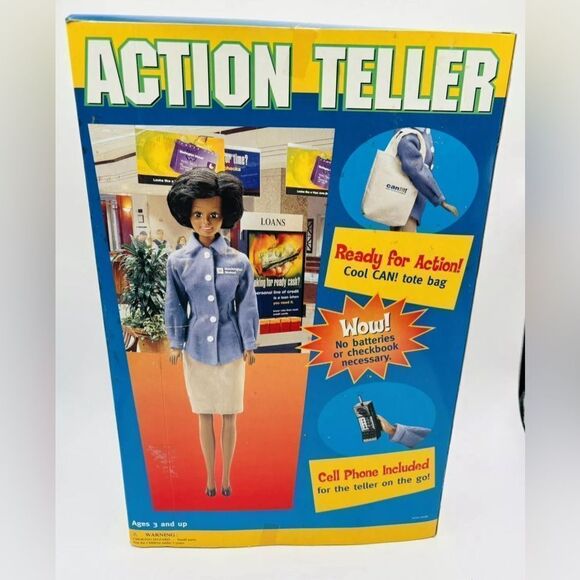 Washington Mutual Bank Action Teller Banker Doll ~NEW~RARE* - Picture 8 of 8